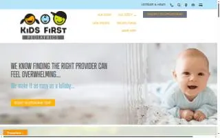 Kids First Pediatrics of Clayton website