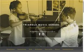 Triangle Music School website