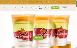 Vara Juice (Lumberton) website