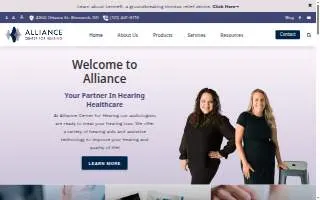 Alliance Center for Hearing of Bismarck website