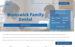 Brunswick Family Dental website