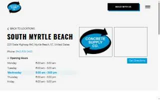 Concrete Supply Co., LLC of Myrtle Beach website