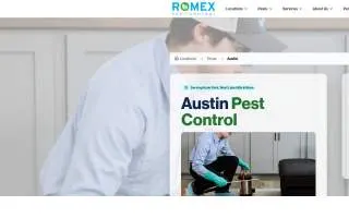 Romex Pest & Termite Control Austin website