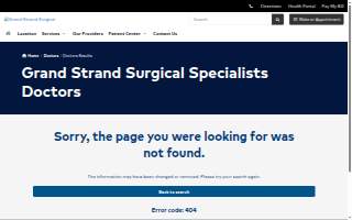 Grand Strand Surgical Spec: Davis Ben MD