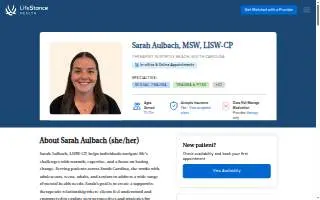 Sarah Aulbach, Counselor website
