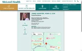 Jamie Shorter, AGNP website