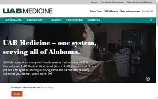 UAB Internal Medicine website