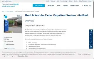 Yale New Haven Health Heart & Vascular Center Outpatient Services - Guilford website