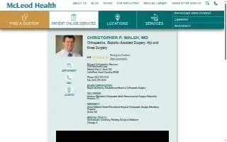 Christopher P. Walsh, Md website