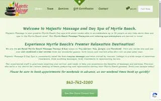 Majestic Massage & Day Spa website