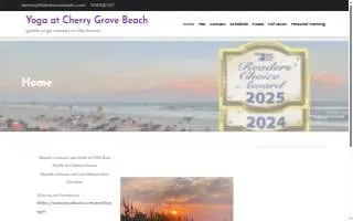 Yoga at Cherry Grove Beach website