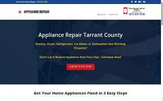 Trophy Club Appliance Repair & Service website