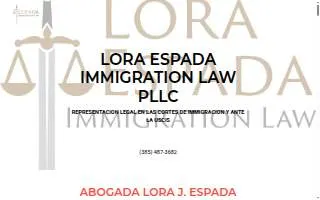 Lora Espada Immigration Law website