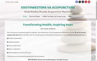 Southwestern VA Acupuncture website