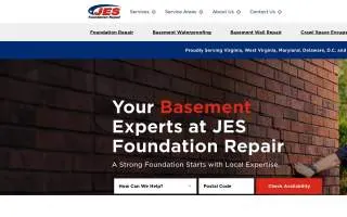 JES Foundation Repair of Salem website