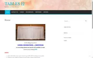 Tables 12 - Linen Rental website