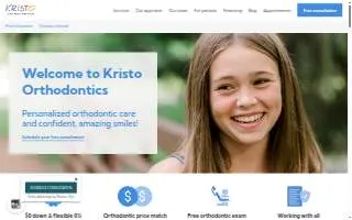 Kristo Orthodontics of Marinette website