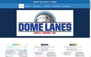 Dome Lanes website