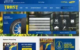 Goodyear Mequon - Trust Tire website