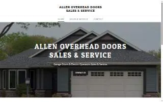 Allen Overhead Doors Sales & Services website