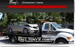 Tony's Towing Inc website