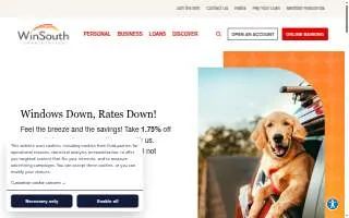 WinSouth Credit Union of Rainsville website