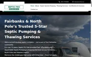 Septic Pro of College website