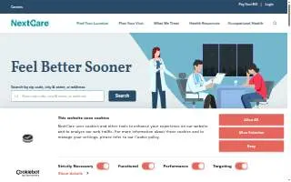 NextCare Urgent Care Port Lavaca website