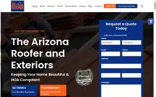 The Arizona Roofer of Florence website