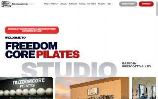 FreedomCore Pilates website