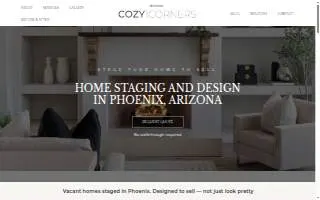 Cozy Corners Home Staging and Design of Somerton website