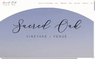 Sacred Oak Vineyard of Banning website