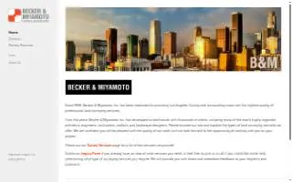 Becker & Miyamoto Inc of Bell Gardens website
