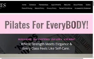 Lotties Pilates Studio website