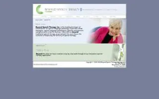 Beyond Speech Therapy Center of Cuyahoga Falls website