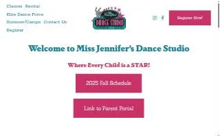 Miss Jennifer's Dance Studio website