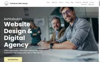Ashtabula Web Design website