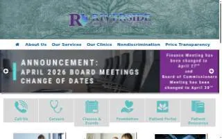 Riverside Medical Center of Franklinton website