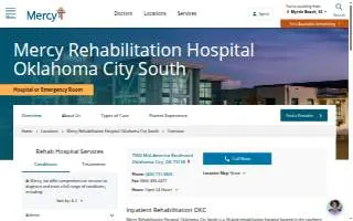 Mercy Rehabilitation Hospital Oklahoma City South website