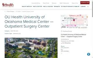 OU Health Surgery Center website