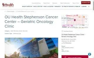 OU Health Stephenson Cancer Center - Geriatric Oncology Clinic website