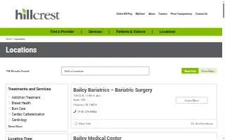 Hillcrest Medical Center - Center for Diabetes Management website