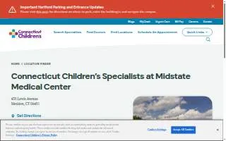 Connecticut Children's at Midstate Medical Center website