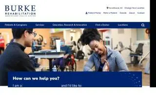 Burke Rehabilitation Hospital website