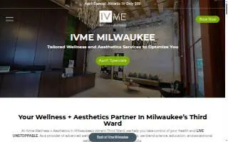 IVme Wellness + Aesthetics Milwaukee Historic Third Ward website