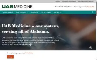 UAB Health System website