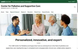 UAB Palliative & Comfort Care website
