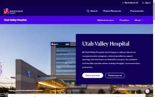 Intermountain Health Utah Valley Hospital website