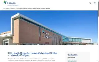 CHI Health Creighton University Medical Center - University Campus website