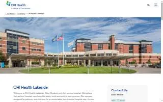 CHI Health Lakeside website